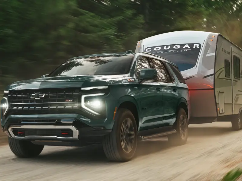 2026 Chevrolet Tahoe towing a trailer